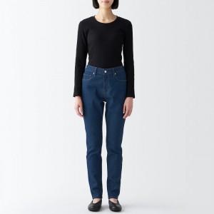 Jeans Muji WoStretch Denim Slim Hombre Azul Marino | WB5N7P18V