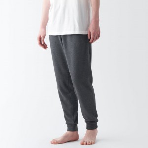Pantalon Muji French Terry Hombre Negras | RM4M4G73N
