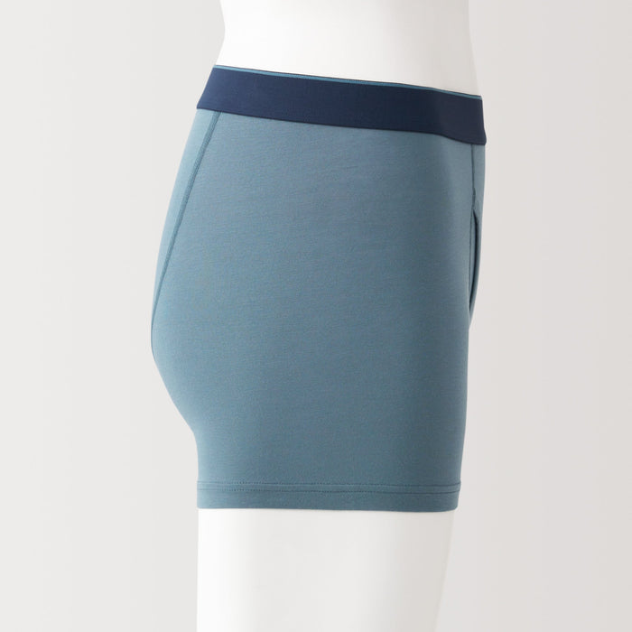 Bragas Muji Lyocell Blend Front Open Boxer Hombre Azules | NF8A4Q24F
