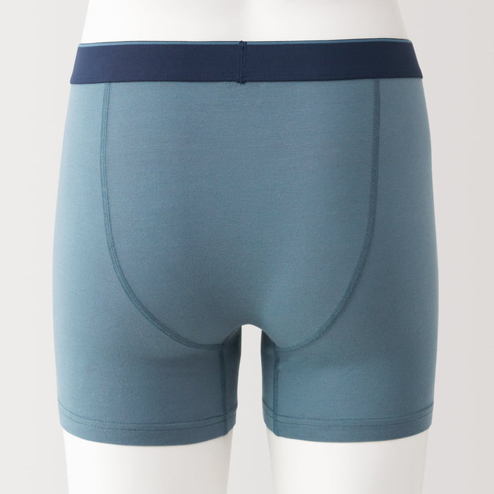 Bragas Muji Lyocell Blend Front Open Boxer Hombre Azules | NF8A4Q24F