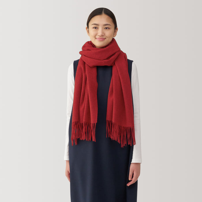 Bufanda Muji Wool Blanket Mujer Rojas | JV4B5A69Y