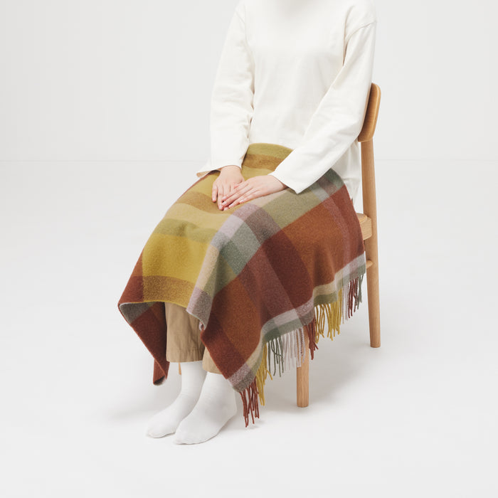 Bufanda Muji Wool Blanket Patterned Mujer Marrones | VN8N8T39S