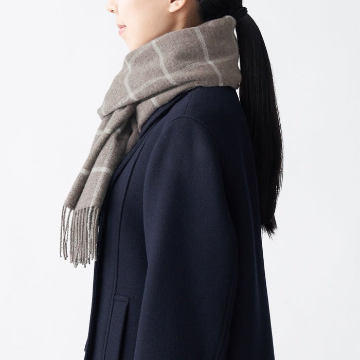 Bufanda Muji Wool Woven - Pattern 30x180cm Hombre Rojas | CD2Q7S70E
