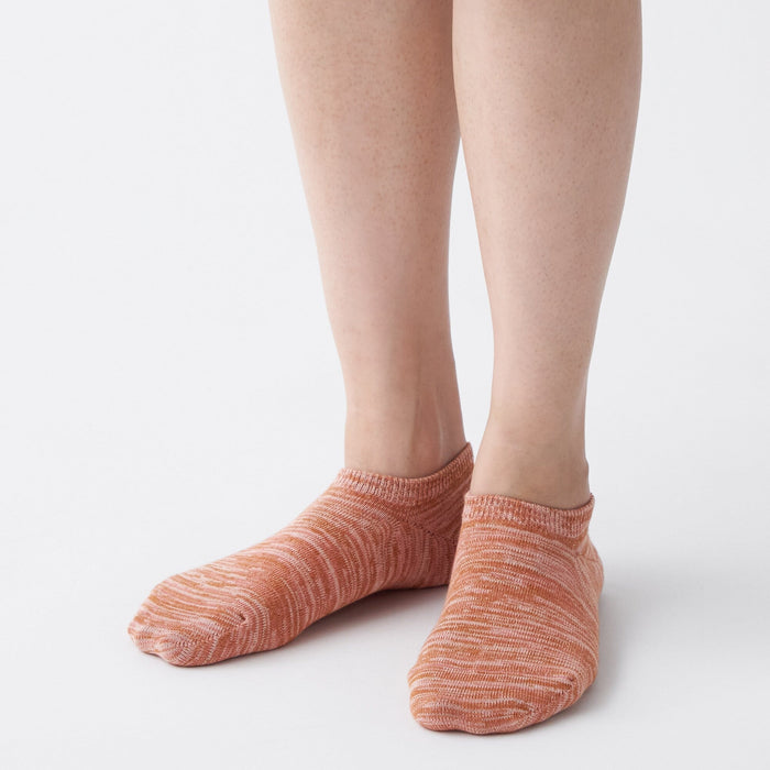 Calcetines Muji Right Angle Excess Yarn Sneaker Pack of 3 Mujer Rojas | HY6L6Y66I