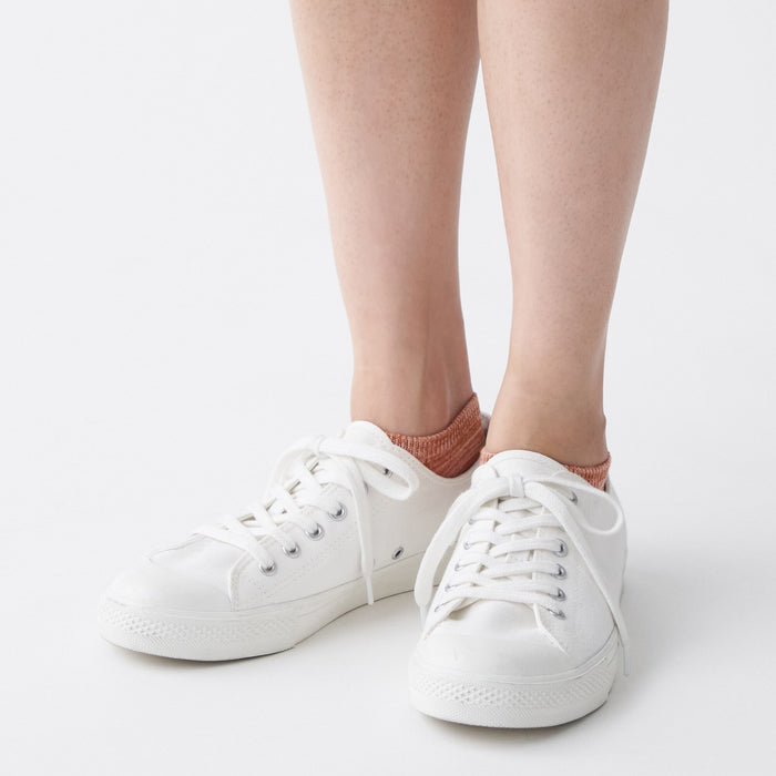 Calcetines Muji Right Angle Excess Yarn Sneaker Pack of 3 Mujer Rojas | HY6L6Y66I