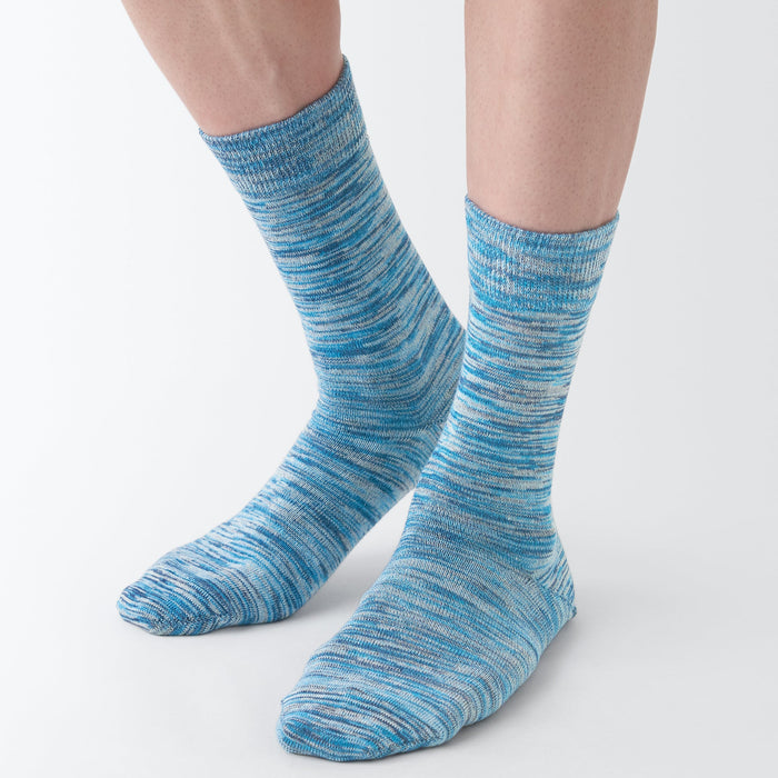 Calcetines Muji Right Angle Excess Yarn 3 Pair Hombre Azules | AC4V0B96P