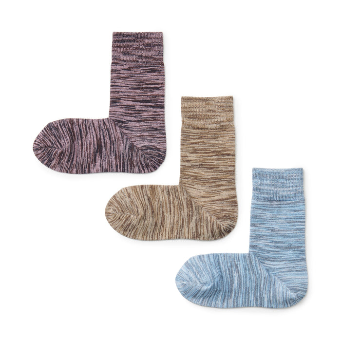 Calcetines Muji Right Angle Excess Yarn 3 Pair Mujer Moradas | ML0O6D57S