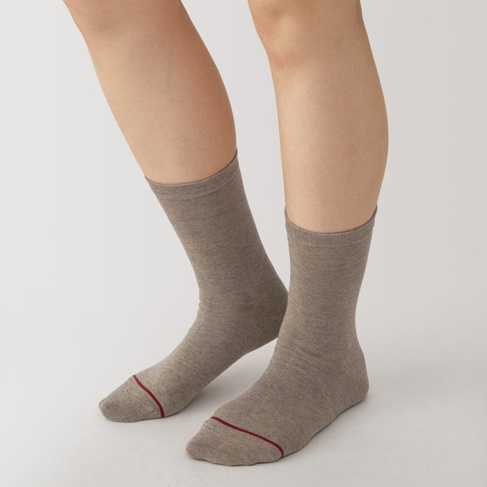 Calcetines Muji Right Angle Warm Cotton Blend Crew Mujer Blancas | SD4K2F78X