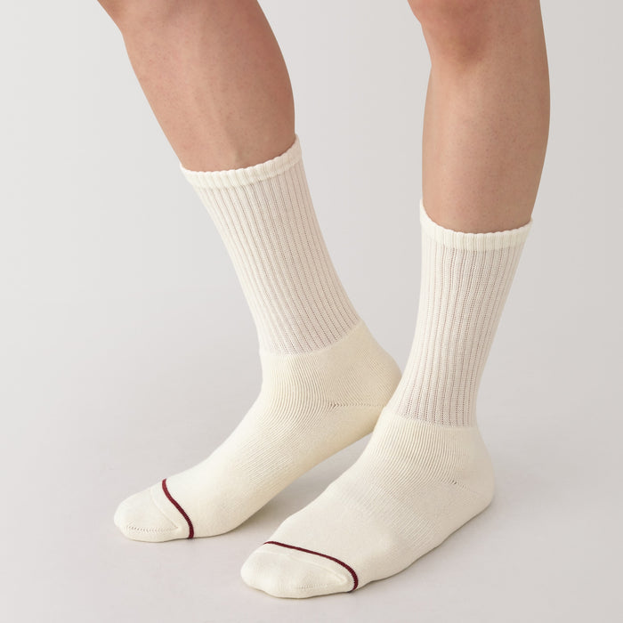 Calcetines Muji Right Angle Warm Cotton Blend Thick Crew Mujer Negras | DH0H4R50L