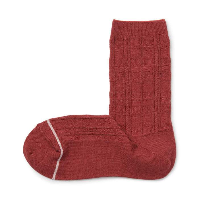 Calcetines Muji Warm Pile Cotton Patterned Stitch Mujer Rojas | ZP8R1C38I