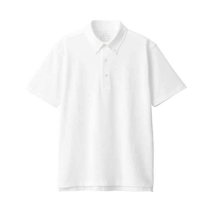 Camisa Polo Muji High Twist Pique Hombre Blancas | PE6Y2P52D