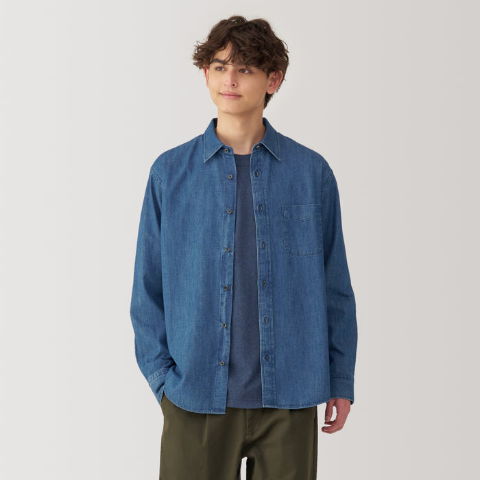 Camisas Muji Denim Hombre Azules | UI7T5S30F