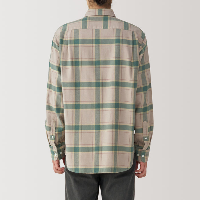 Camisas Muji Flannel Long Sleeve Patterned Hombre Beige | DW8T5W11O