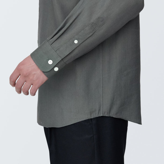 Camisas Muji Hemp Blend Long Sleeve Hombre Gris | SX4B1P51E