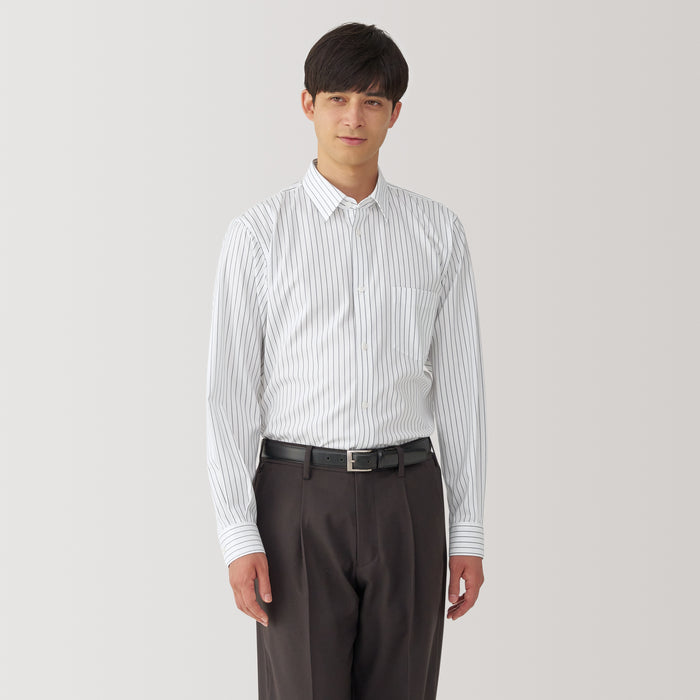 Camisas Muji Non-Iron Button Down Striped Hombre Blancas | SU7V5Y69D