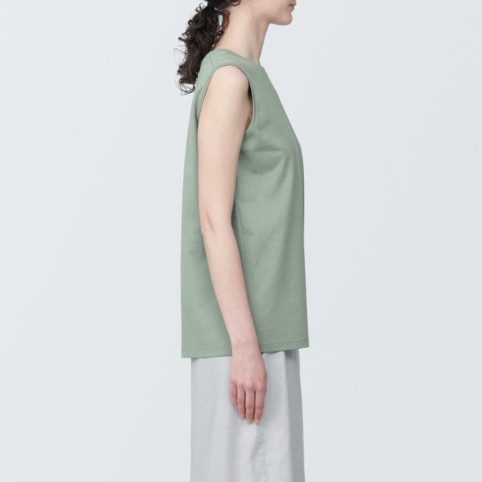 Camiseta Muji Anti-Sweat Stain Sleeveless Mujer Verde | GU8J9O55G