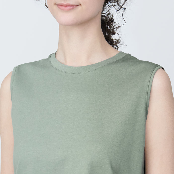 Camiseta Muji Anti-Sweat Stain Sleeveless Mujer Verde | GU8J9O55G
