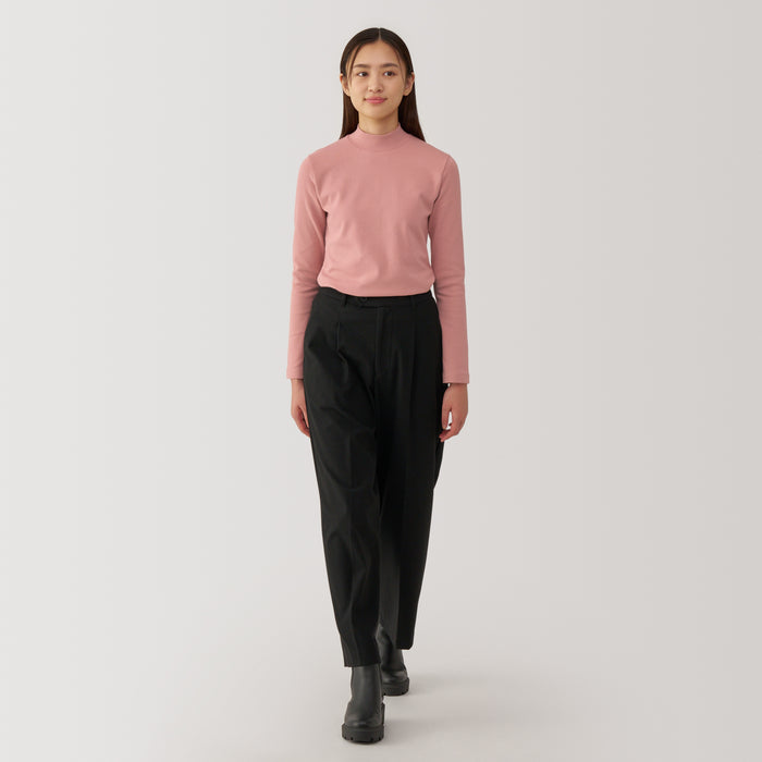 Camiseta Muji Brushed Ribbed High Neck Long Sleeve Mujer Blancas | FU8Z4N66A