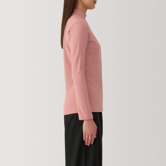 Camiseta Muji Brushed Ribbed High Neck Long Sleeve Mujer Blancas | FU8Z4N66A