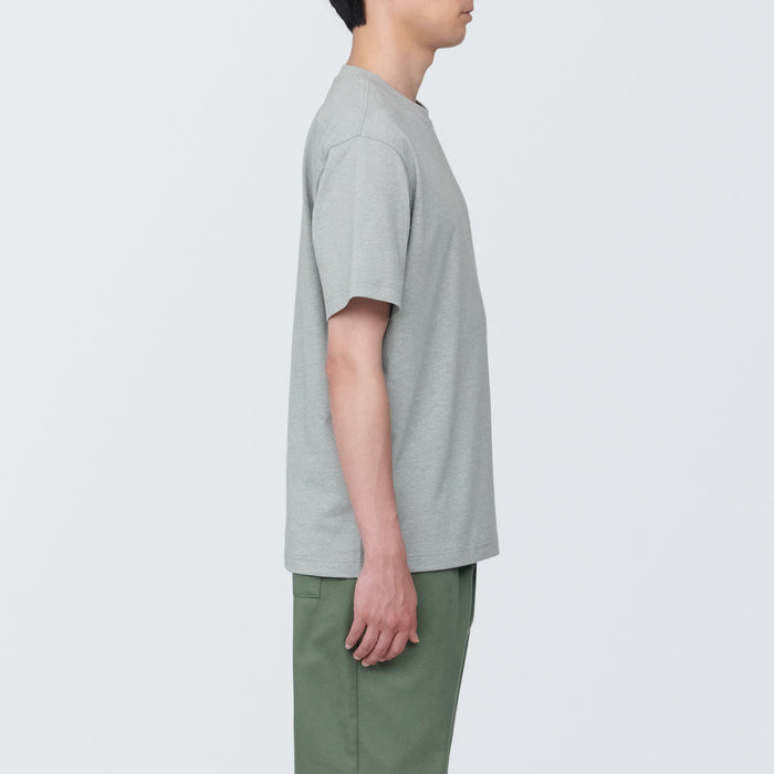 Camiseta Muji Jersey Crew Neck Short Sleeve Hombre Gris | YU9D1Y19G