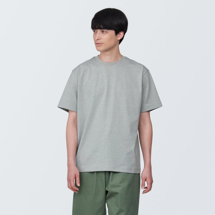 Camiseta Muji Jersey Crew Neck Short Sleeve Hombre Gris | YU9D1Y19G