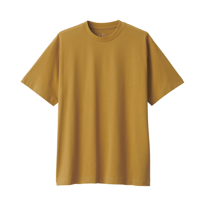 Camiseta Muji Jersey Crew Neck Short Sleeve Hombre Marrones | EJ1Y6L28O
