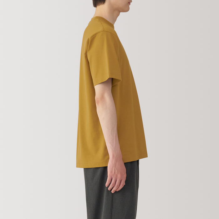 Camiseta Muji Jersey Crew Neck Short Sleeve Hombre Marrones | EJ1Y6L28O