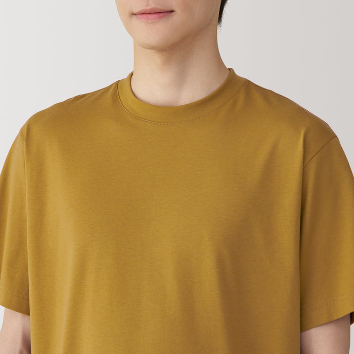Camiseta Muji Jersey Crew Neck Short Sleeve Hombre Marrones | EJ1Y6L28O