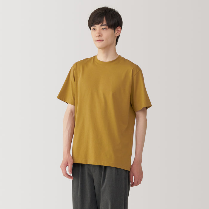 Camiseta Muji Jersey Crew Neck Short Sleeve Hombre Marrones | EJ1Y6L28O