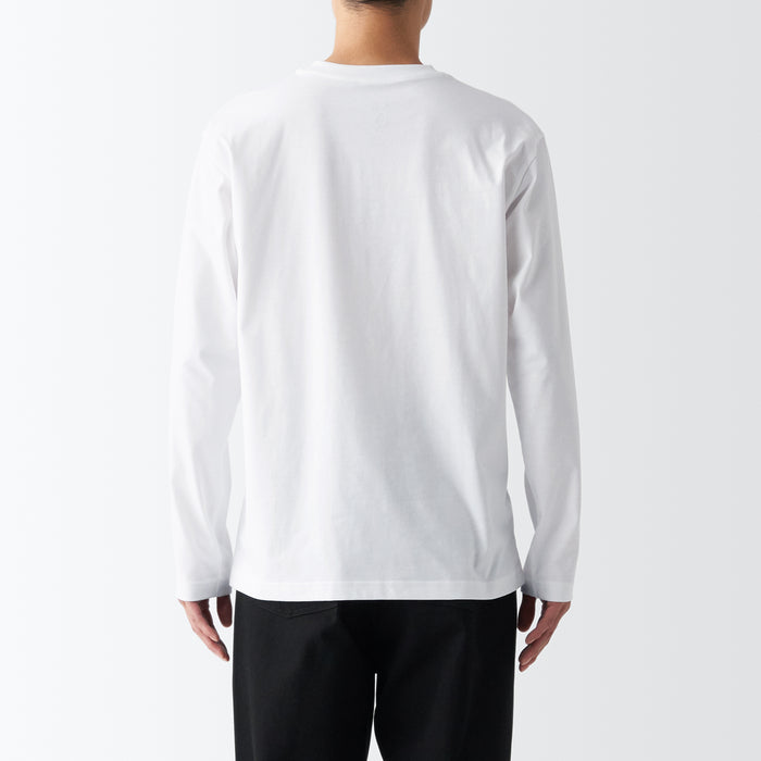 Camiseta Muji Jersey Long Sleeve Hombre Blancas | IQ1X9R16T