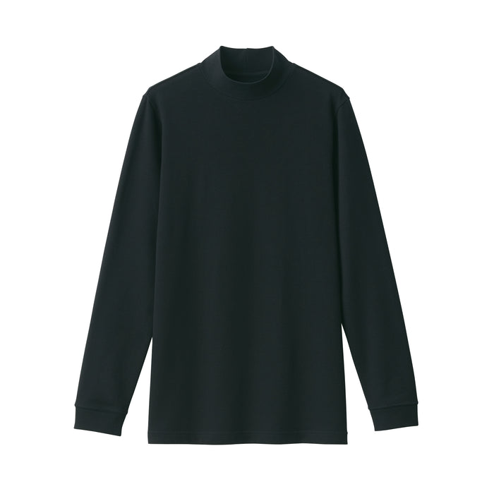 Camiseta Muji Warm Thick Cotton High Neck Long Sleeve Hombre Negras | DV9Q8T82W