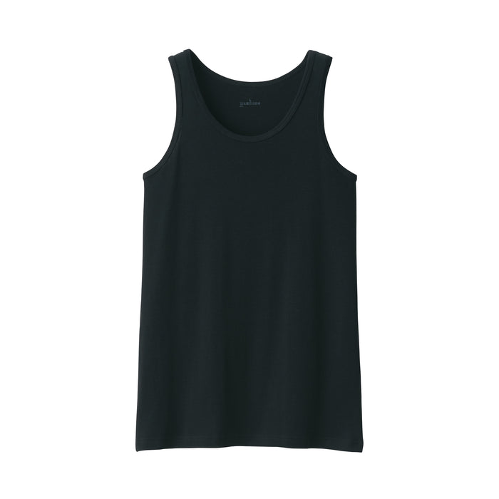 Camiseta sin Manga Muji Moisture Wicking Cotton Hombre Negras | IX3M2L06D