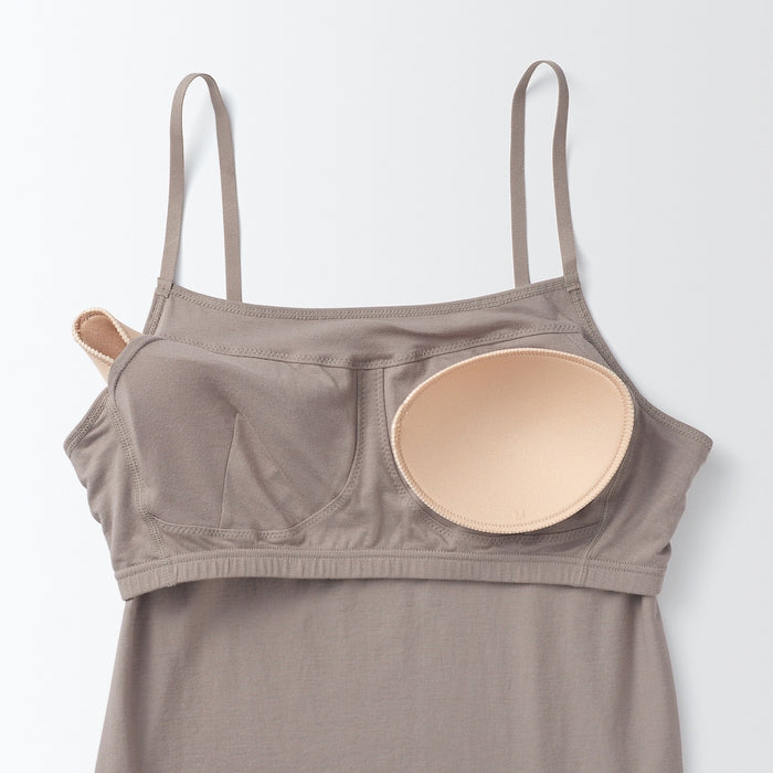 Camiseta sin Manga Muji Silk Blend Bra Mujer Beige | CE8A1I18X