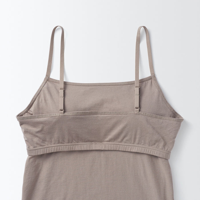Camiseta sin Manga Muji Silk Blend Bra Mujer Beige | CE8A1I18X