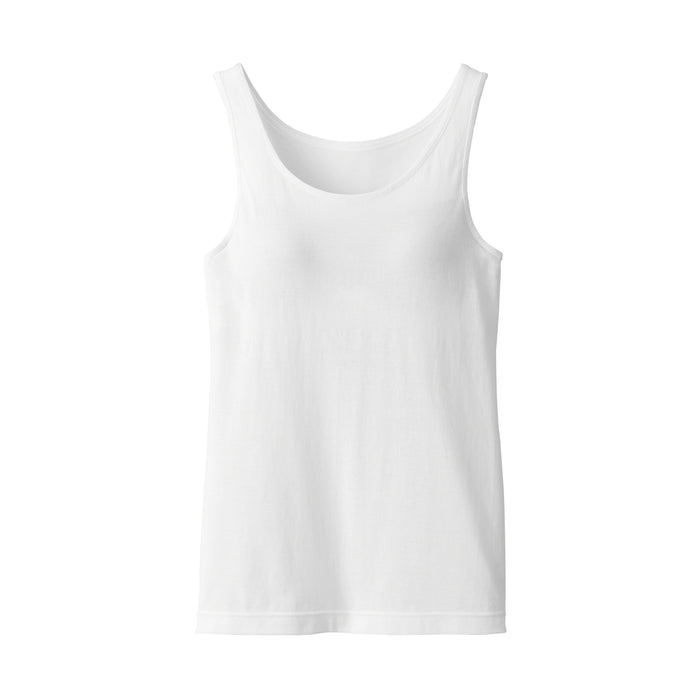 Camiseta sin Manga Muji Silk Blend Bra Mujer Blancas | QU5R7R82H