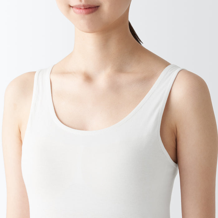 Camiseta sin Manga Muji Silk Blend Bra Mujer Blancas | QU5R7R82H