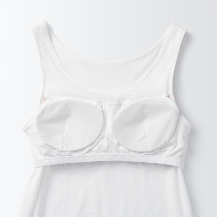 Camiseta sin Manga Muji Silk Blend Bra Mujer Blancas | QU5R7R82H