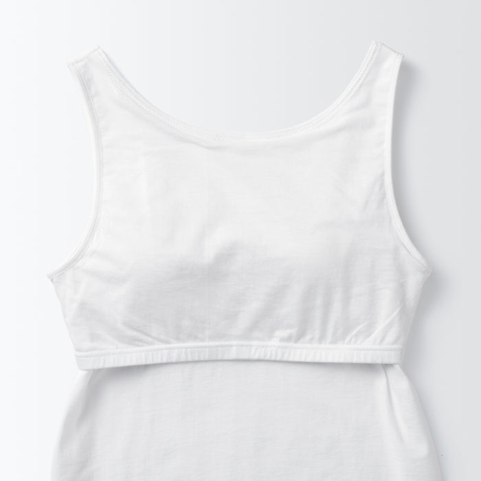 Camiseta sin Manga Muji Silk Blend Bra Mujer Blancas | QU5R7R82H