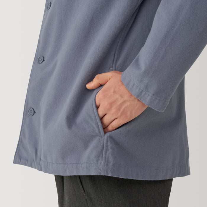 Chaquetas Muji Flannel Shirt Hombre Gris | IG9Y2L85D