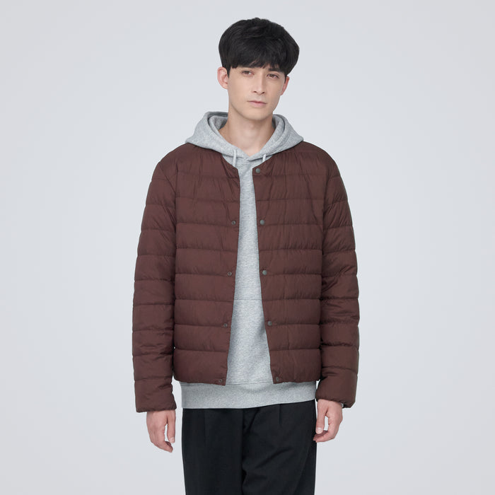 Chaquetas Muji Lightweight Down Collarless Hombre Burdeos | NT6G0U33K