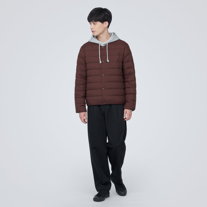 Chaquetas Muji Lightweight Down Collarless Hombre Burdeos | NT6G0U33K
