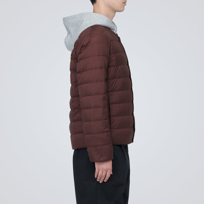 Chaquetas Muji Lightweight Down Collarless Hombre Burdeos | NT6G0U33K
