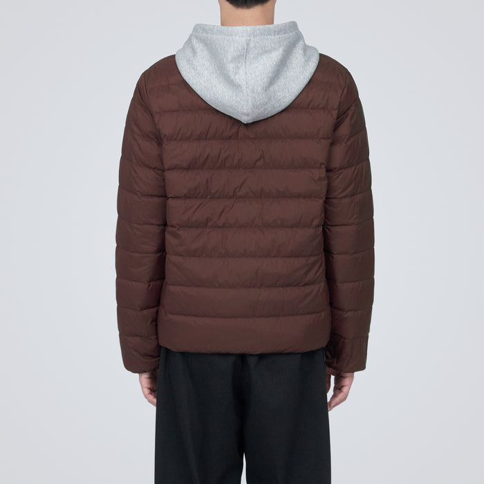 Chaquetas Muji Lightweight Down Collarless Hombre Burdeos | NT6G0U33K