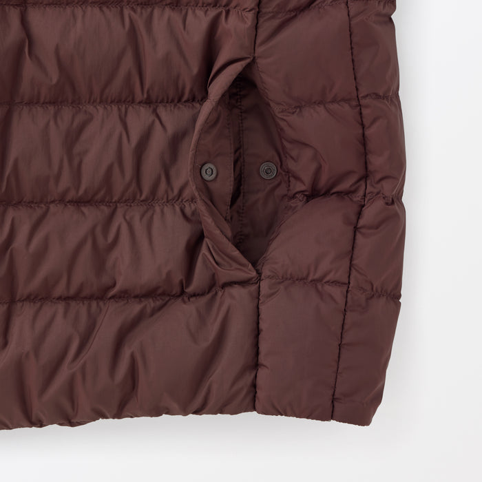 Chaquetas Muji Lightweight Down Collarless Hombre Burdeos | NT6G0U33K
