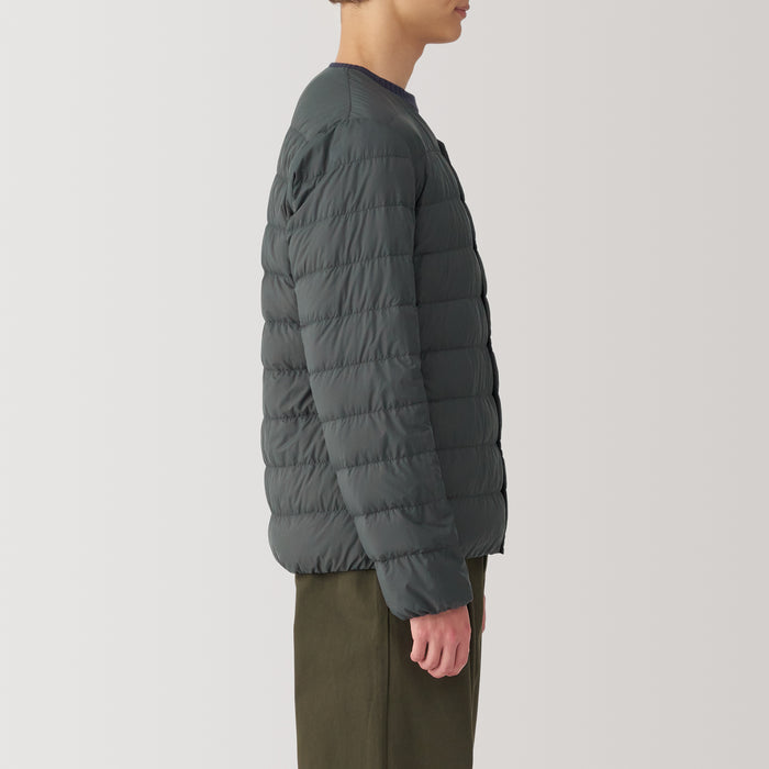 Chaquetas Muji Lightweight Down Collarless Hombre Gris | JC8U4H58Q