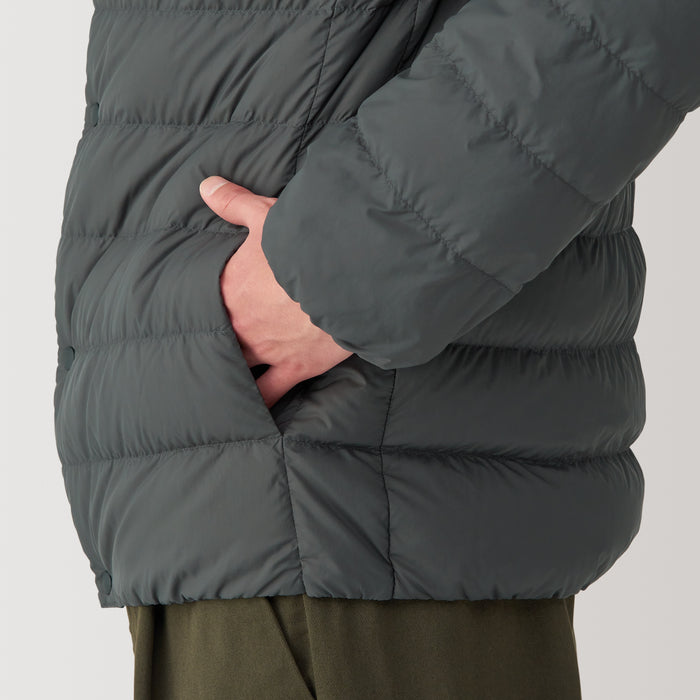 Chaquetas Muji Lightweight Down Collarless Hombre Gris | JC8U4H58Q
