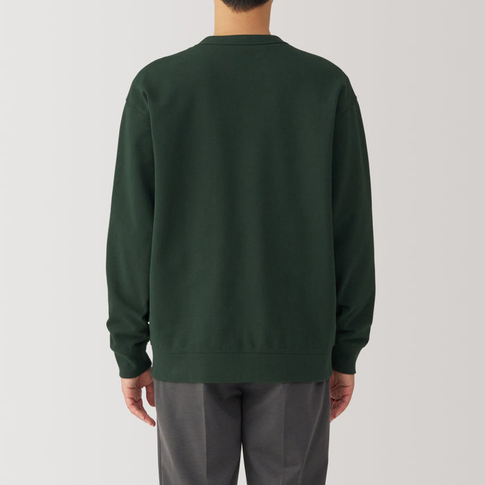 Cárdigan Muji Double Knitted V Neck Hombre Verde | AO4G9Z86Q
