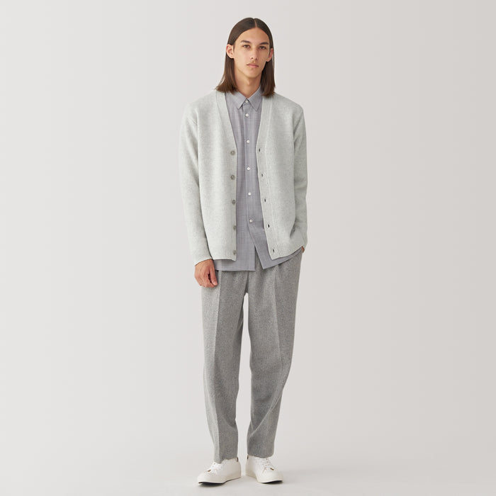 Cárdigan Muji Labo Milled Wool V Neck Hombre Gris | FC4A2E58J