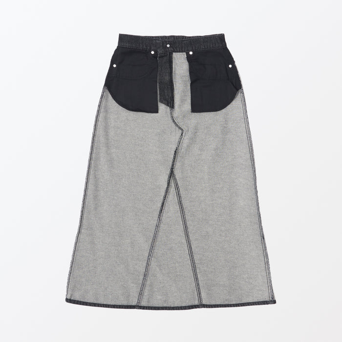Falda Muji Kapok Blend Denim A-Line Mujer Negras | ZC9F8K72W