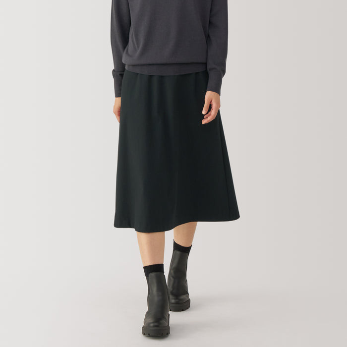 Falda Muji Stretch Brushed Flared Mujer Negras | YD3U3V58H